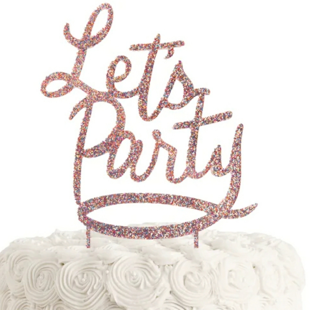 Let's Party cake top